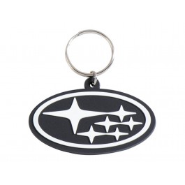 Subaru Gear Star Cluster PVC Keytag Black & White - 654067
