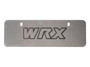 Subaru Marque Plates - Polished - WRX Logo - EURO - SOA342L130