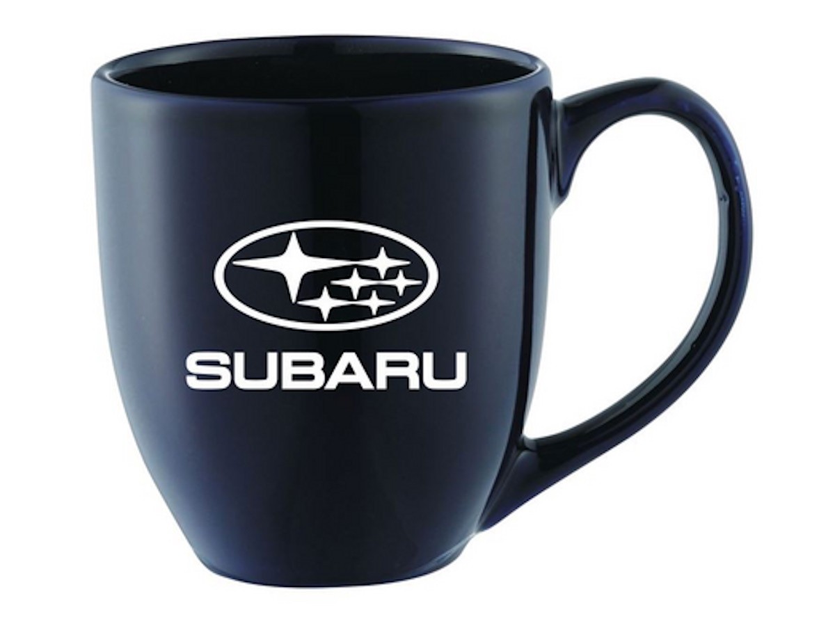 Subaru Gear 15 Ounce Ceramic Mug Navy Blue With White Subaru