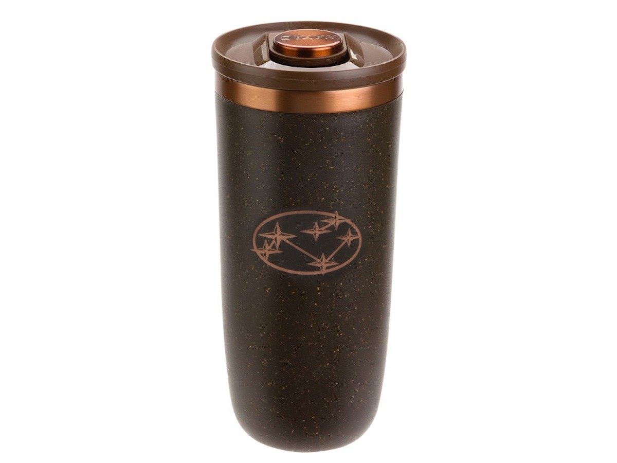 Subaru Gear Recycled Infinity Travel Mug 16 Oz Brown With Star