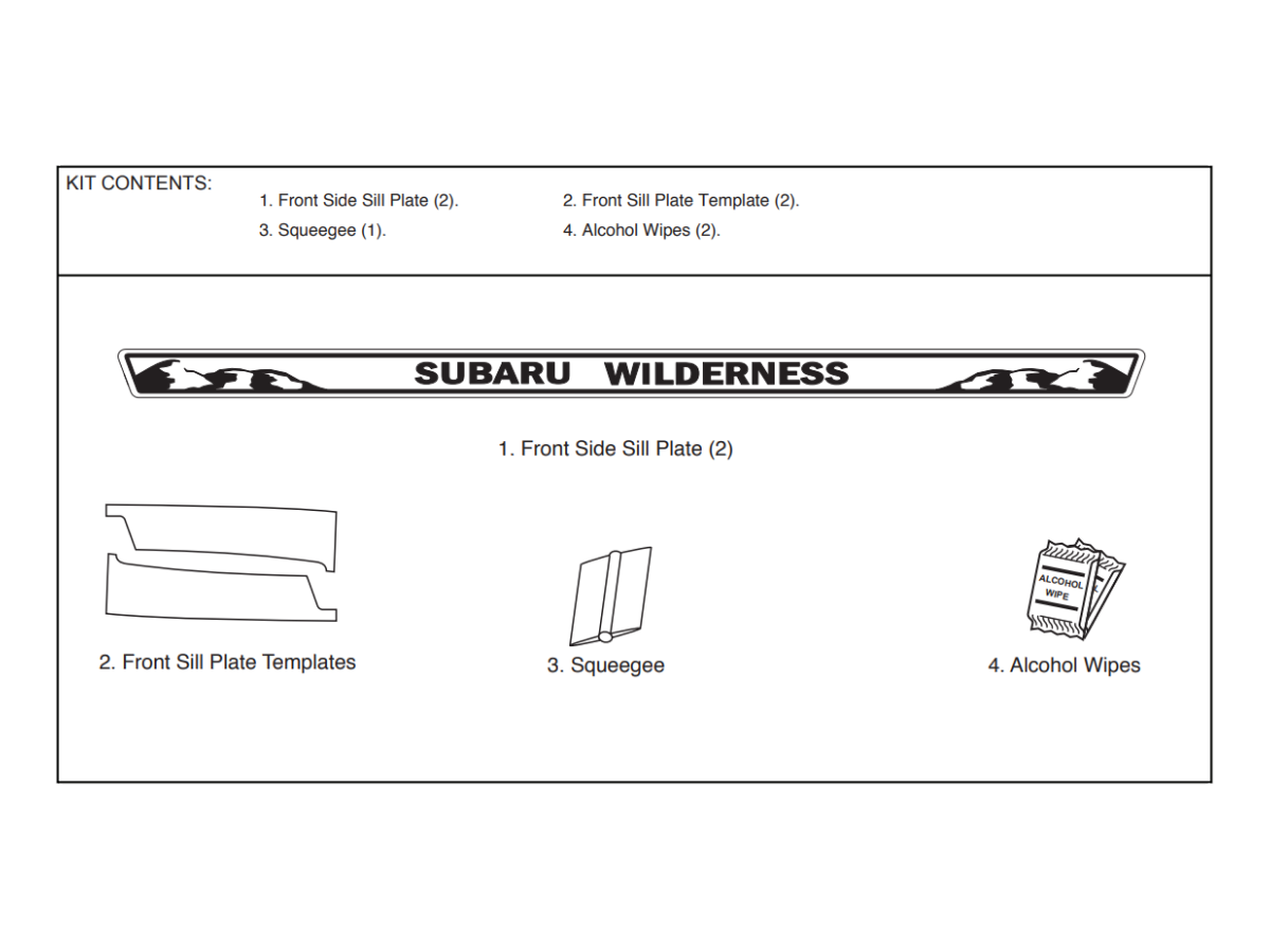 Subaru Side Sill Plates Matte Black For Wilderness Edition E101SSJ020