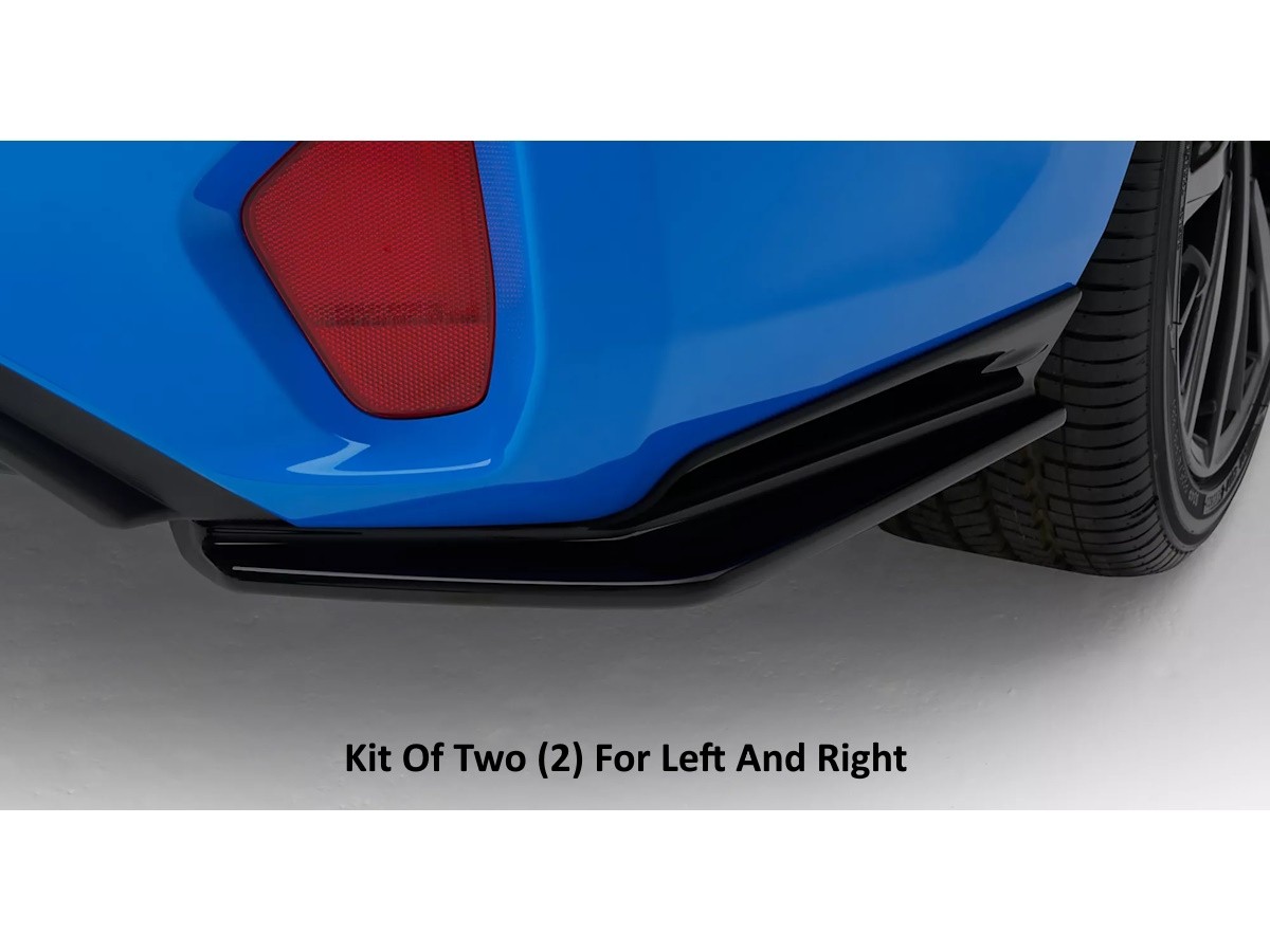 R_1225様 Subaru STi Rear Quarter Underspoilers Kit Of Two Black