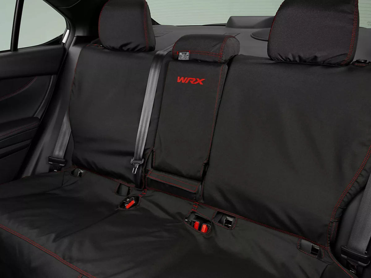 Subaru Rear Seat Cover For Vehicles With Center Arm Rest Black Color