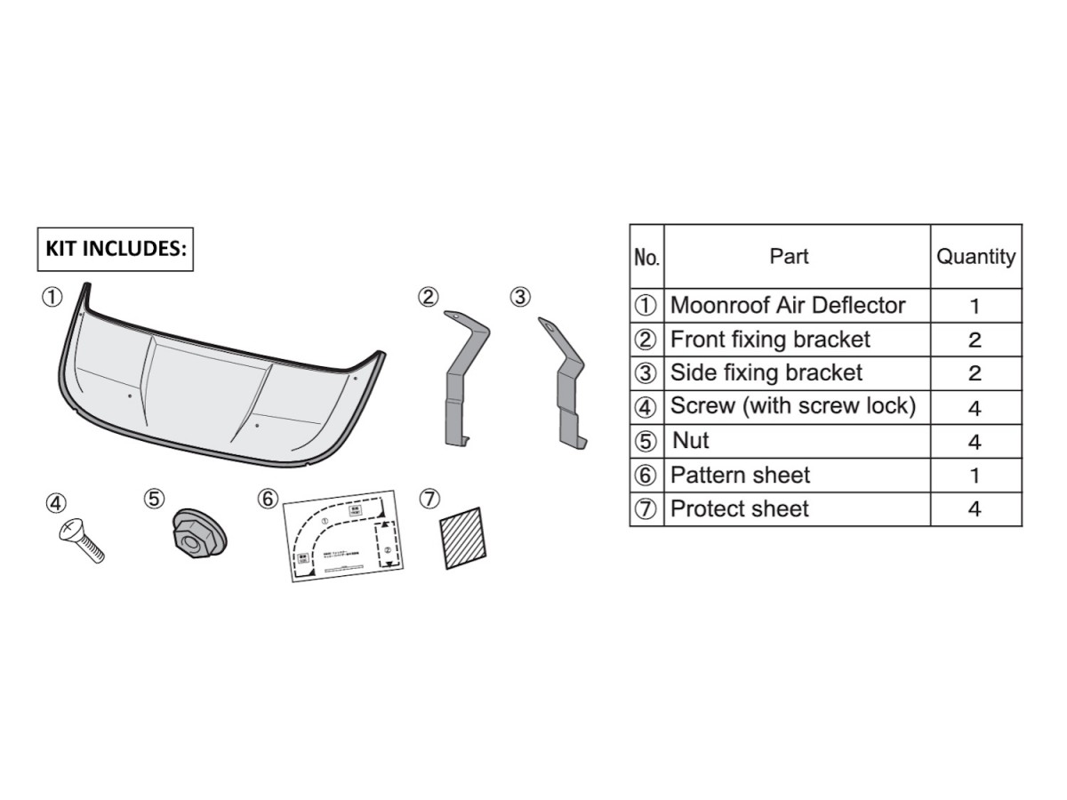 Subaru Moonroof Air Deflector Tinted F5410SL000 Subaru Parts Pros
