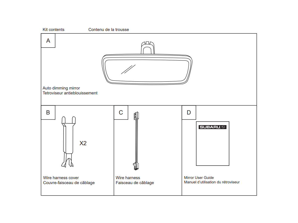 Subaru Auto Dimming Mirror With Compass H501SVA201 Subaru Parts Pros