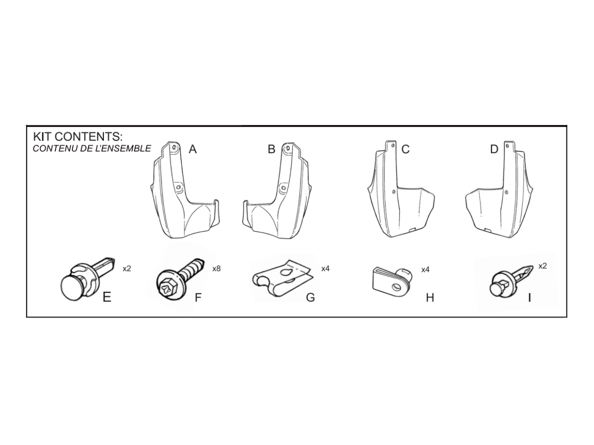 Subaru Splash Guard Kit - Sport - J101SFL601 | Subaru Parts Pros