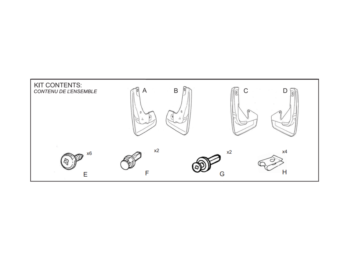 Subaru Splash Guards Set Of Four PK38942P10SP Subaru Parts Pros