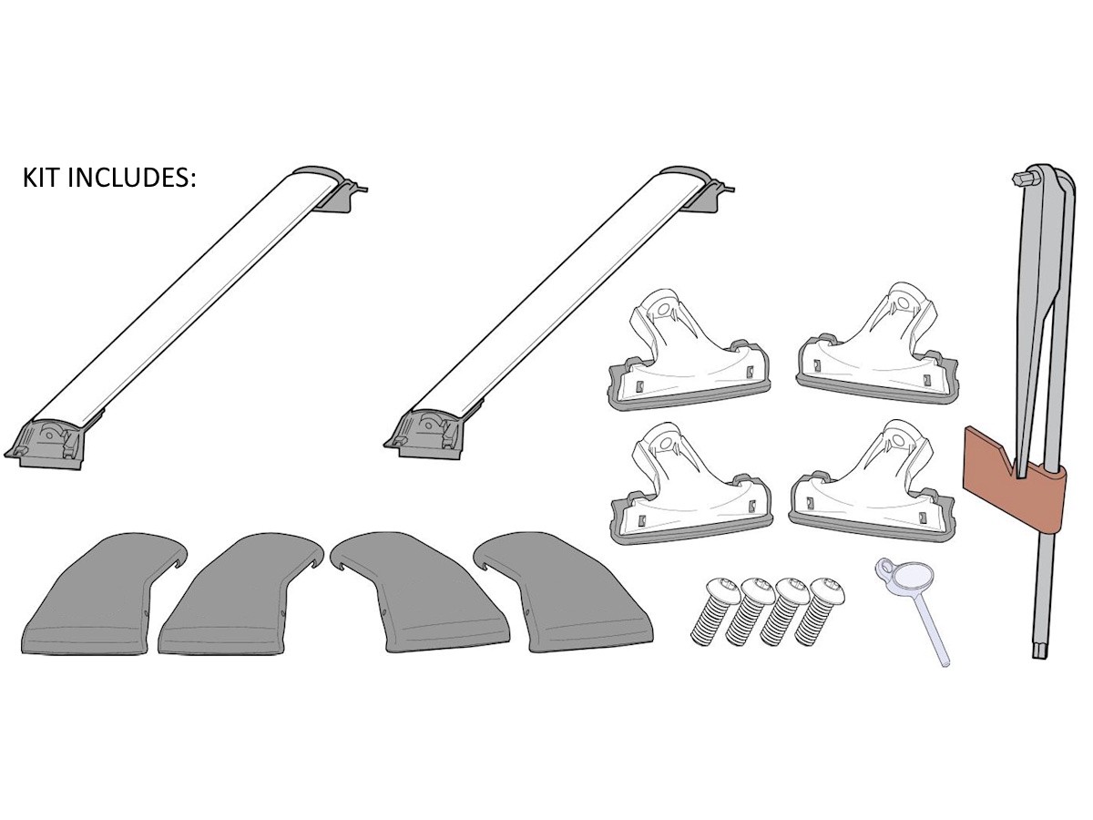 Subaru Low Profile Aero Adjustable Roof Rack Crossbars Kit Of Two