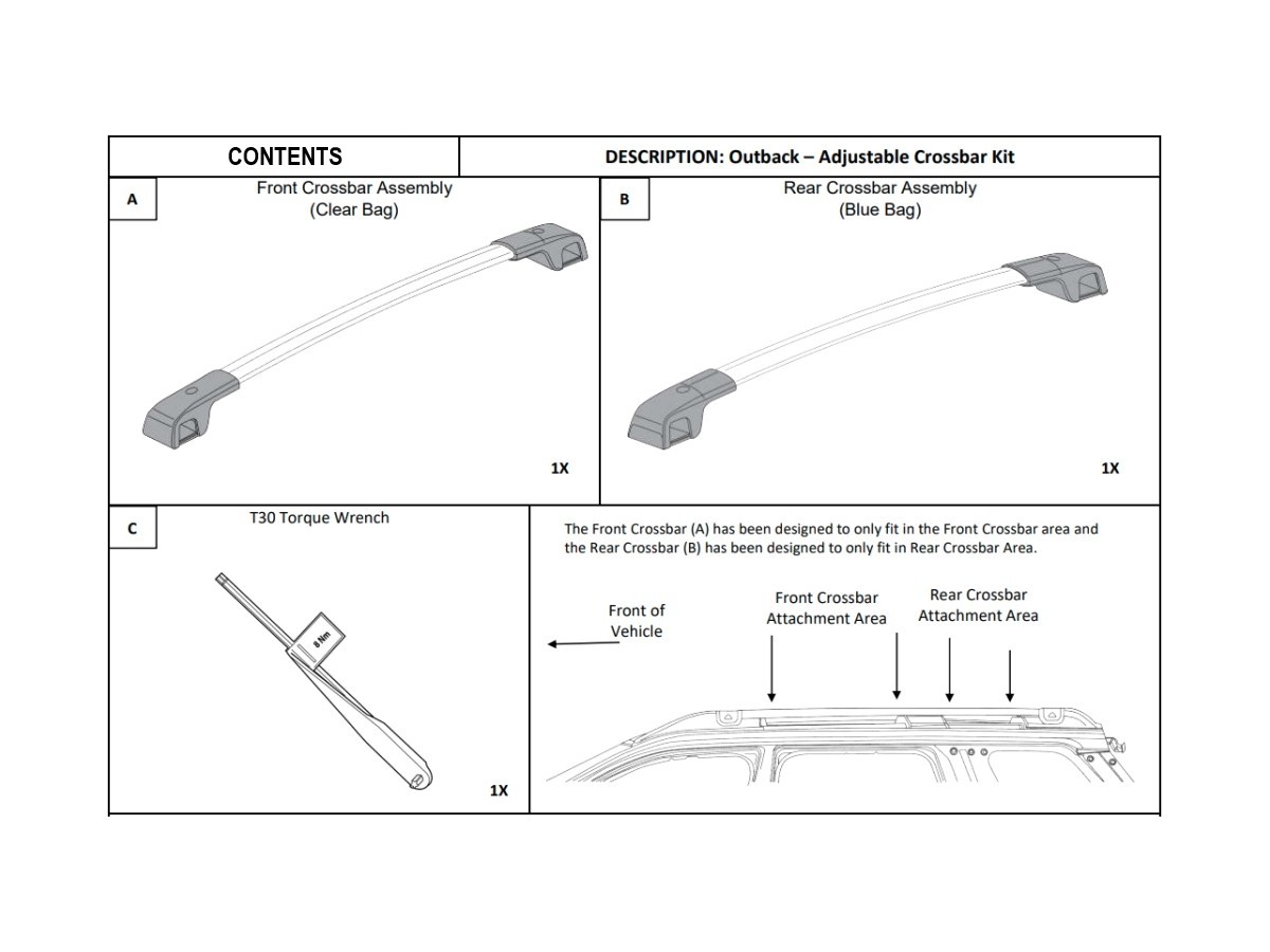 aoaoページ Subaru Aero Roof Rack Crossbars Kit Of Two - SOA843X062 | Subaru
